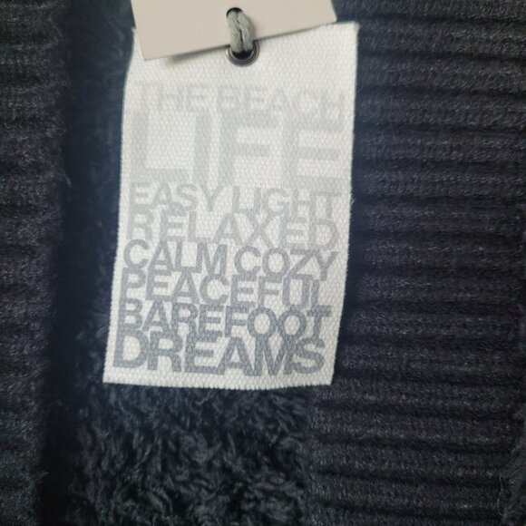 NWT BAREFOOT DREAMS CozyChic Knit Rib Cardigan in Black Size XS - Picture 4 of 6